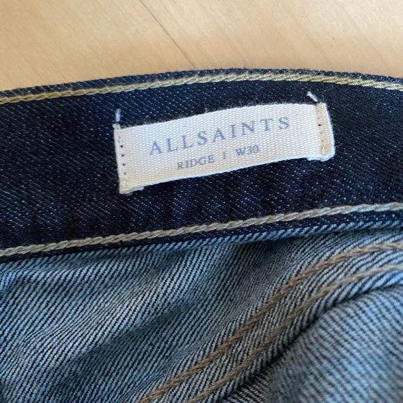 All Saints Denim Jeans dark blue pants NEW tapered - Picture 8 of 8
